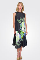 Short Sleeveless Floral Dress - Black Floral by Psophia | 25 South Boutiques