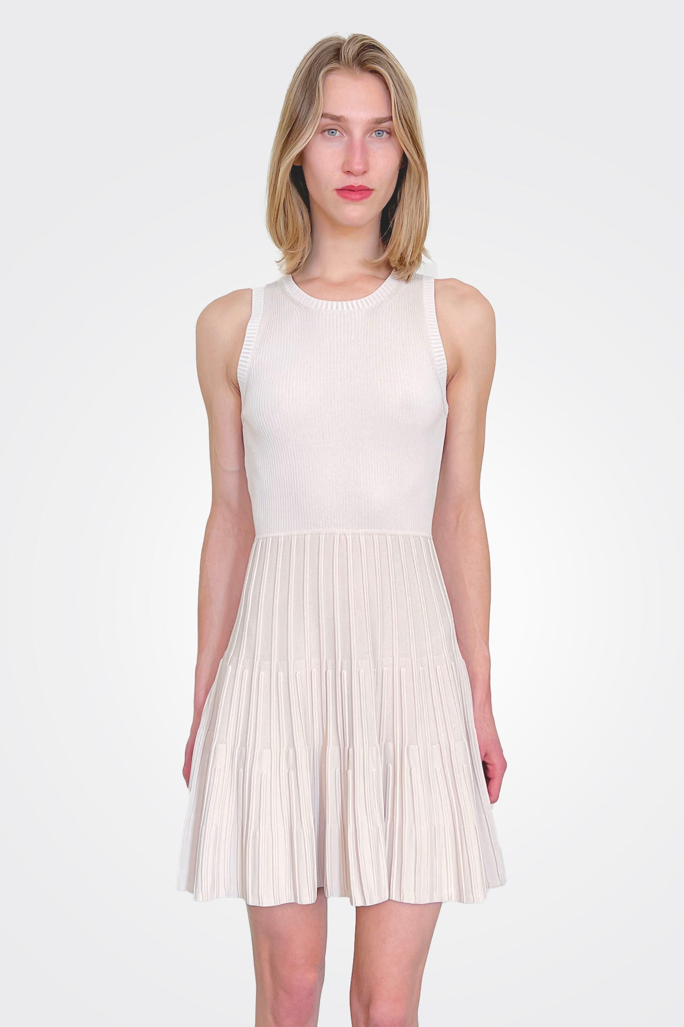 Skater Knit Dress - Pale by Moschino — alternate view