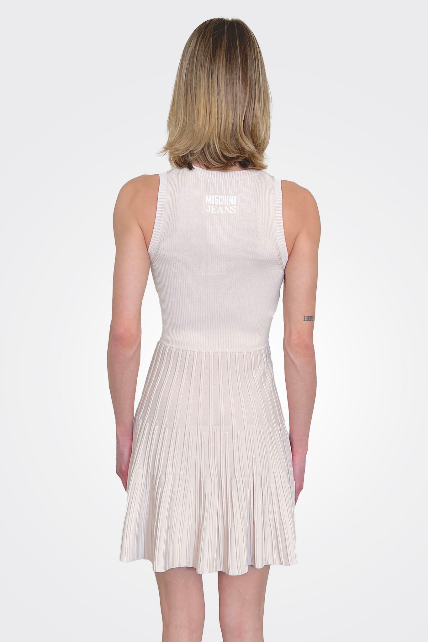Skater Knit Dress - Pale by Moschino — view 3