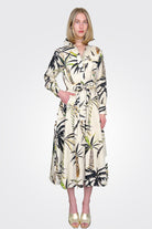Printed Shirt Dress - Ivory Palm by Psophia | 25 South Boutiques