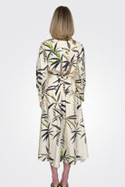 Printed Shirt Dress - Ivory Palm by Psophia — alternate view
