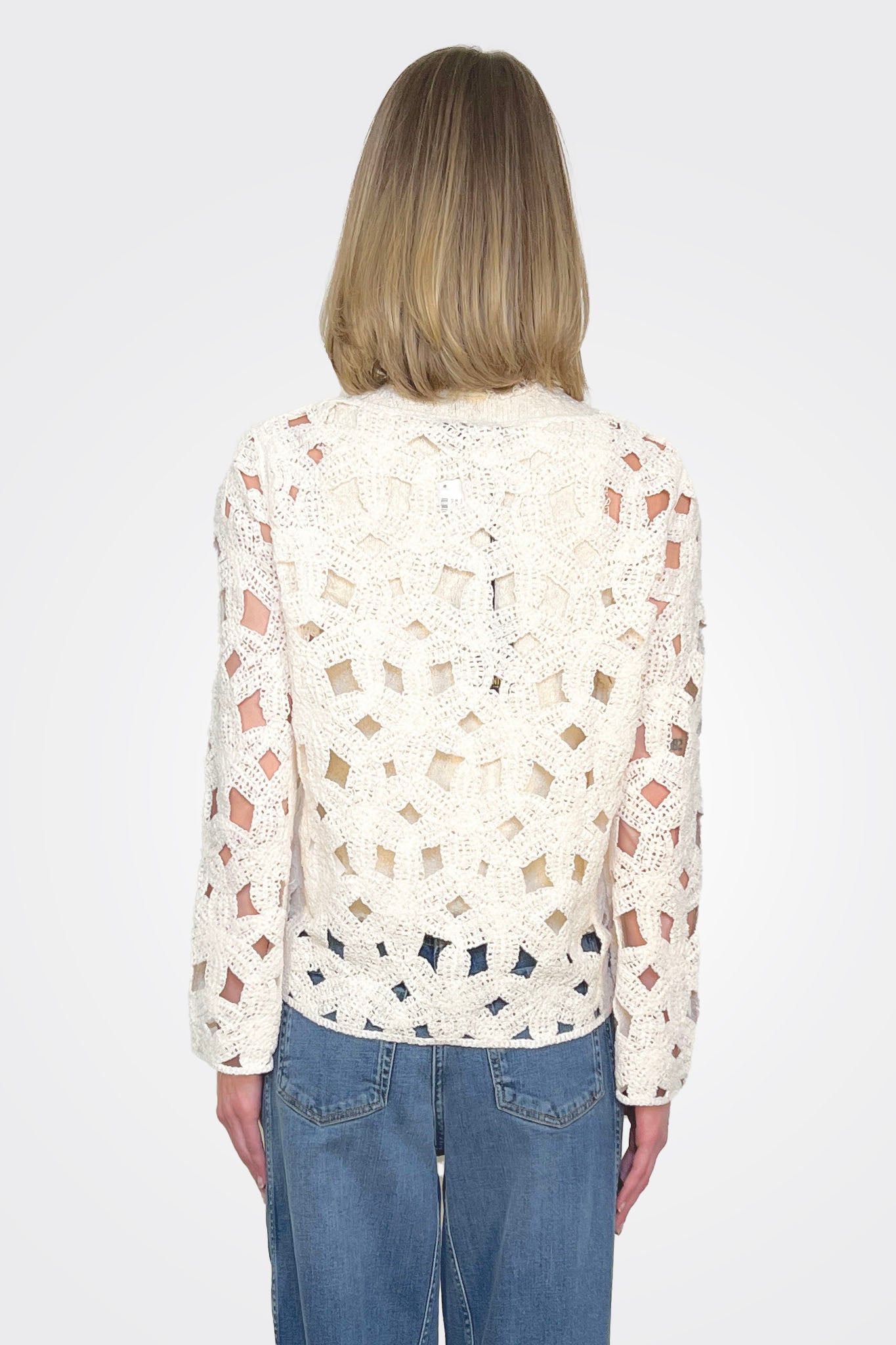 Knit Cardigan - Panna by Seventy Venezia — alternate view