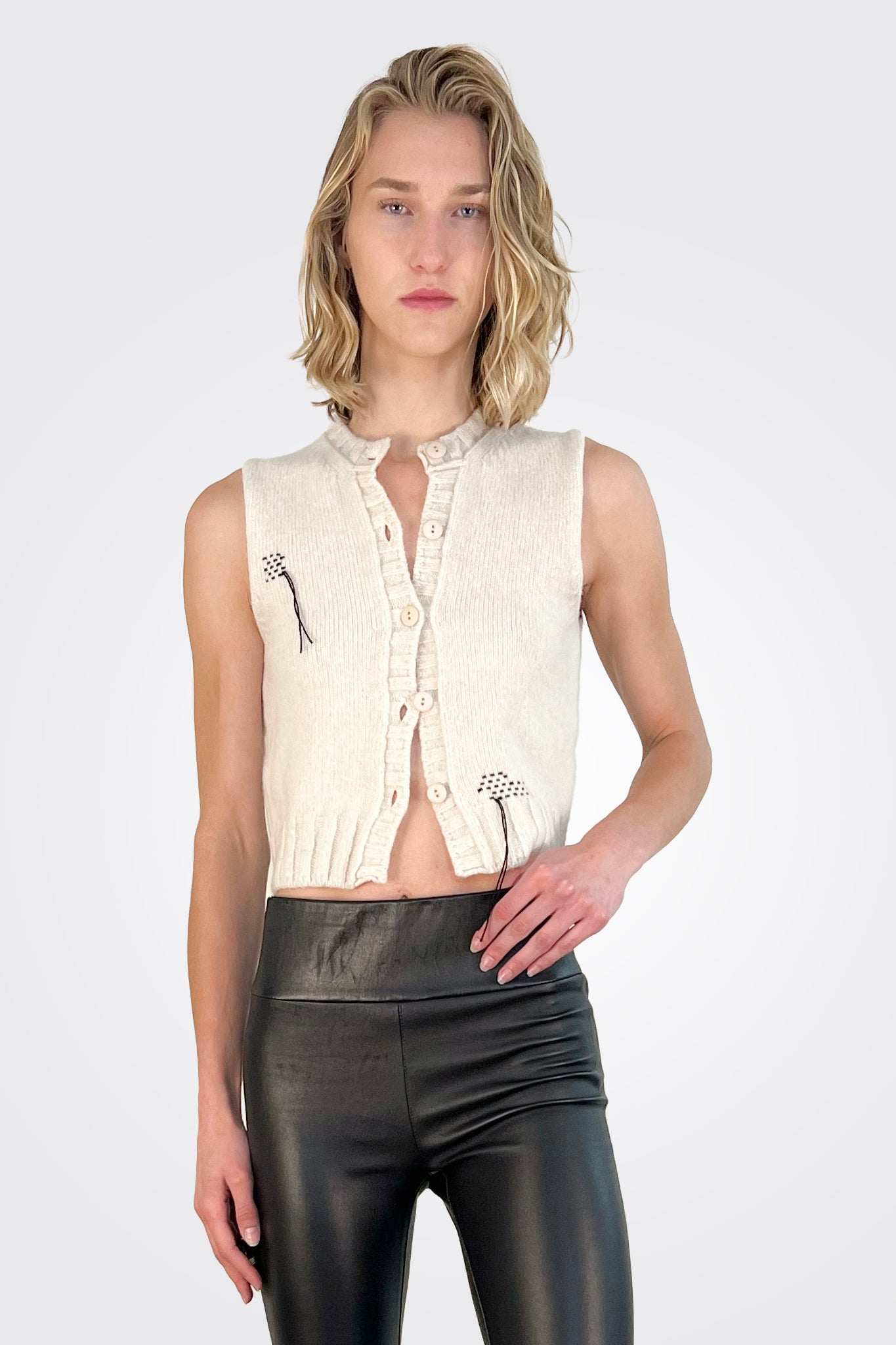 Cardigan Vest - Panna by Serie Numerica | 25 South Boutiques