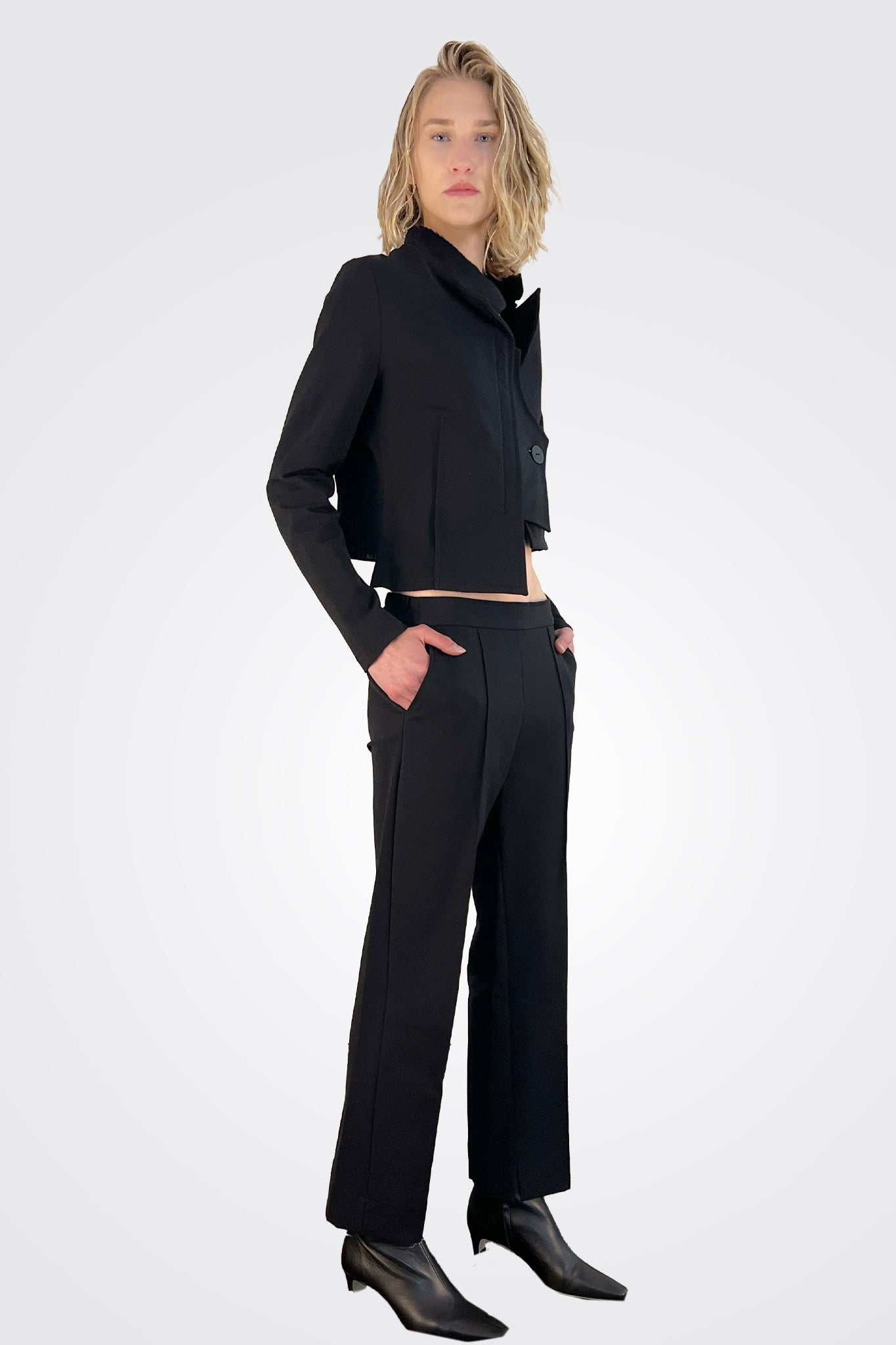 Nusa Asymmetrical Jacket - Black by Xenia — view 4