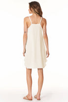 Asymmetrical Hem Dress - Parchment by Bobi — alternate view