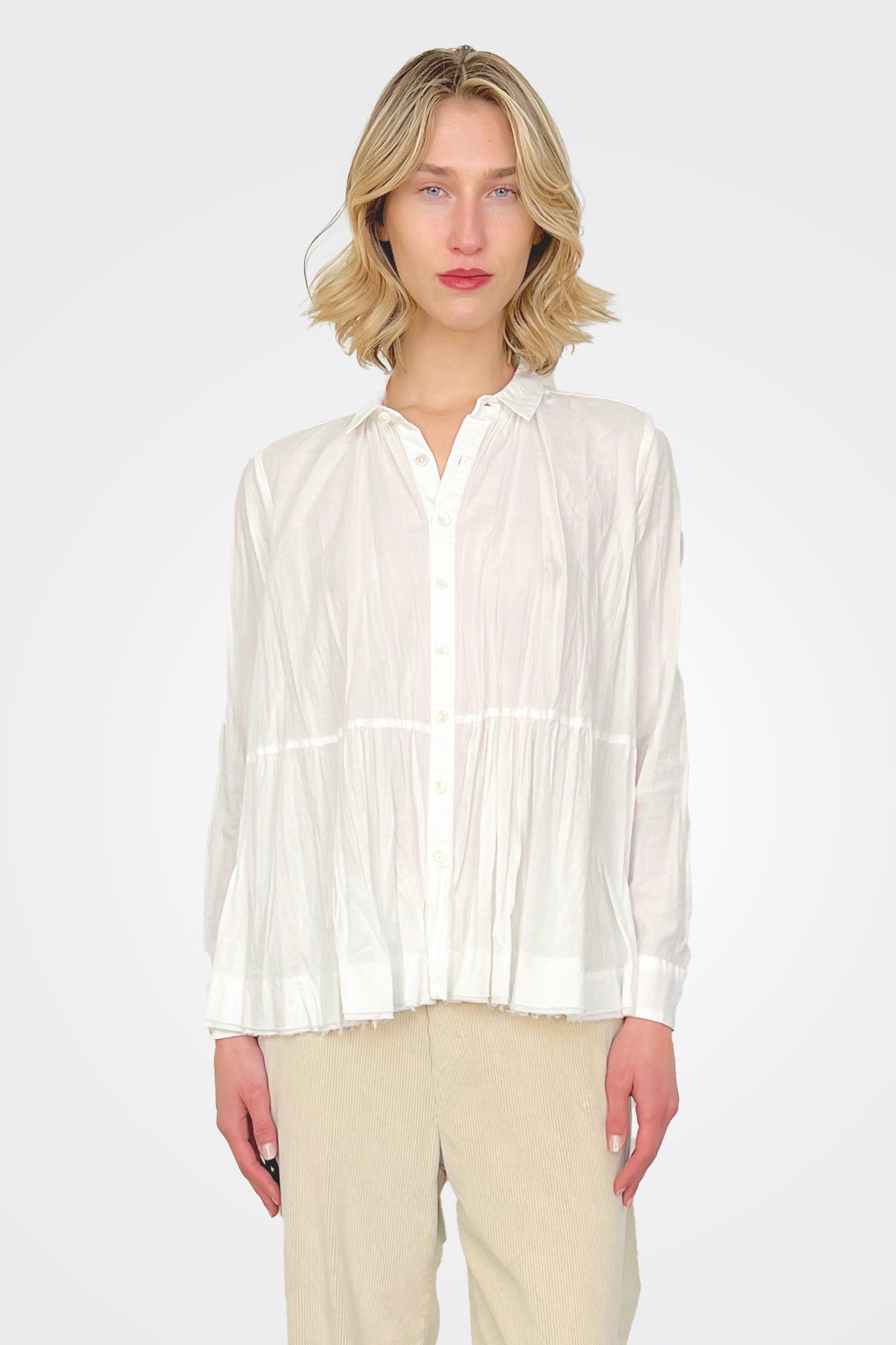 Washed Lawn Blouse - Off White by Pas de Calais | 25 South Boutiques