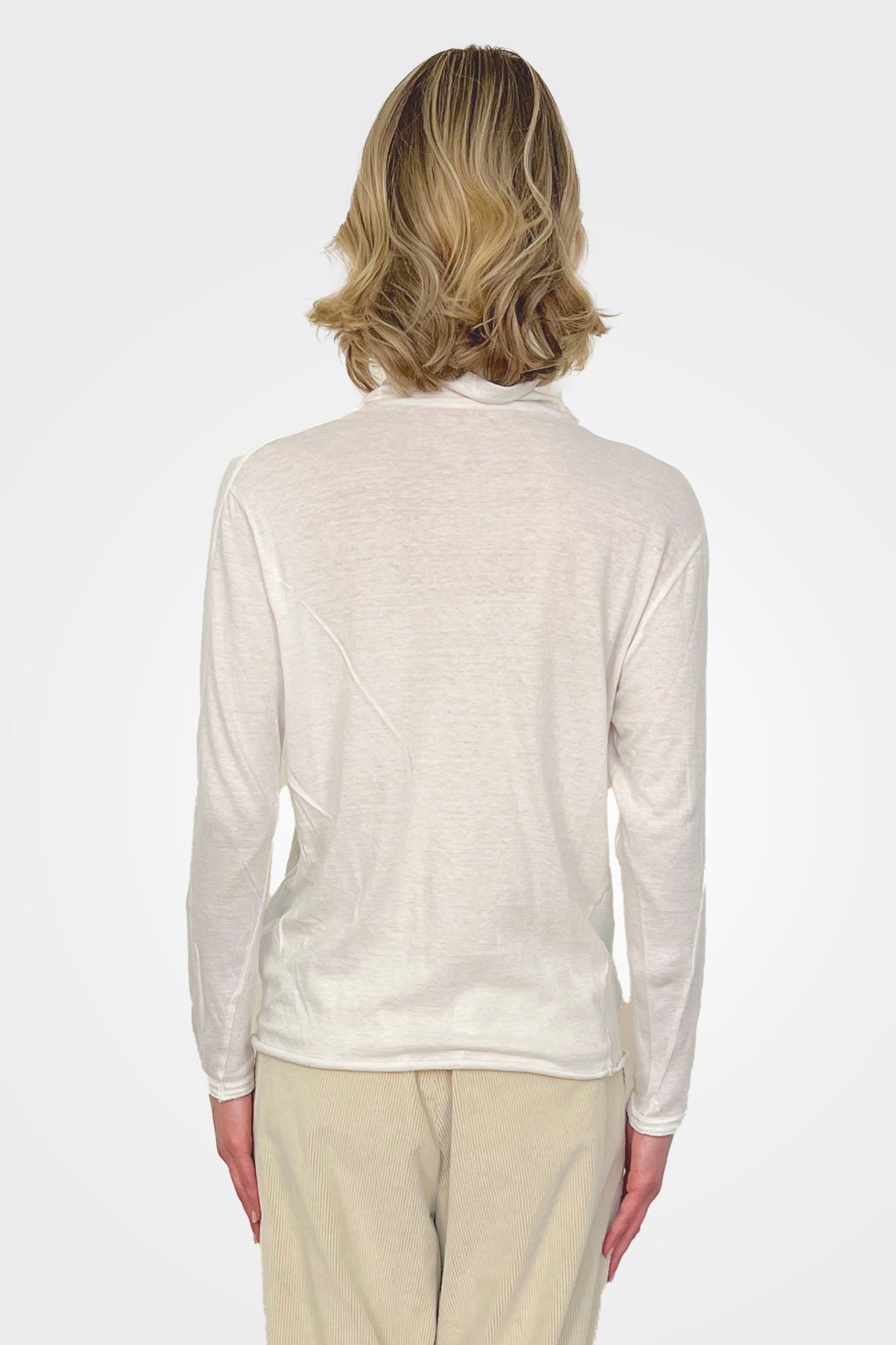 Turtleneck Shirt - Ivory by Pas de Calais — alternate view