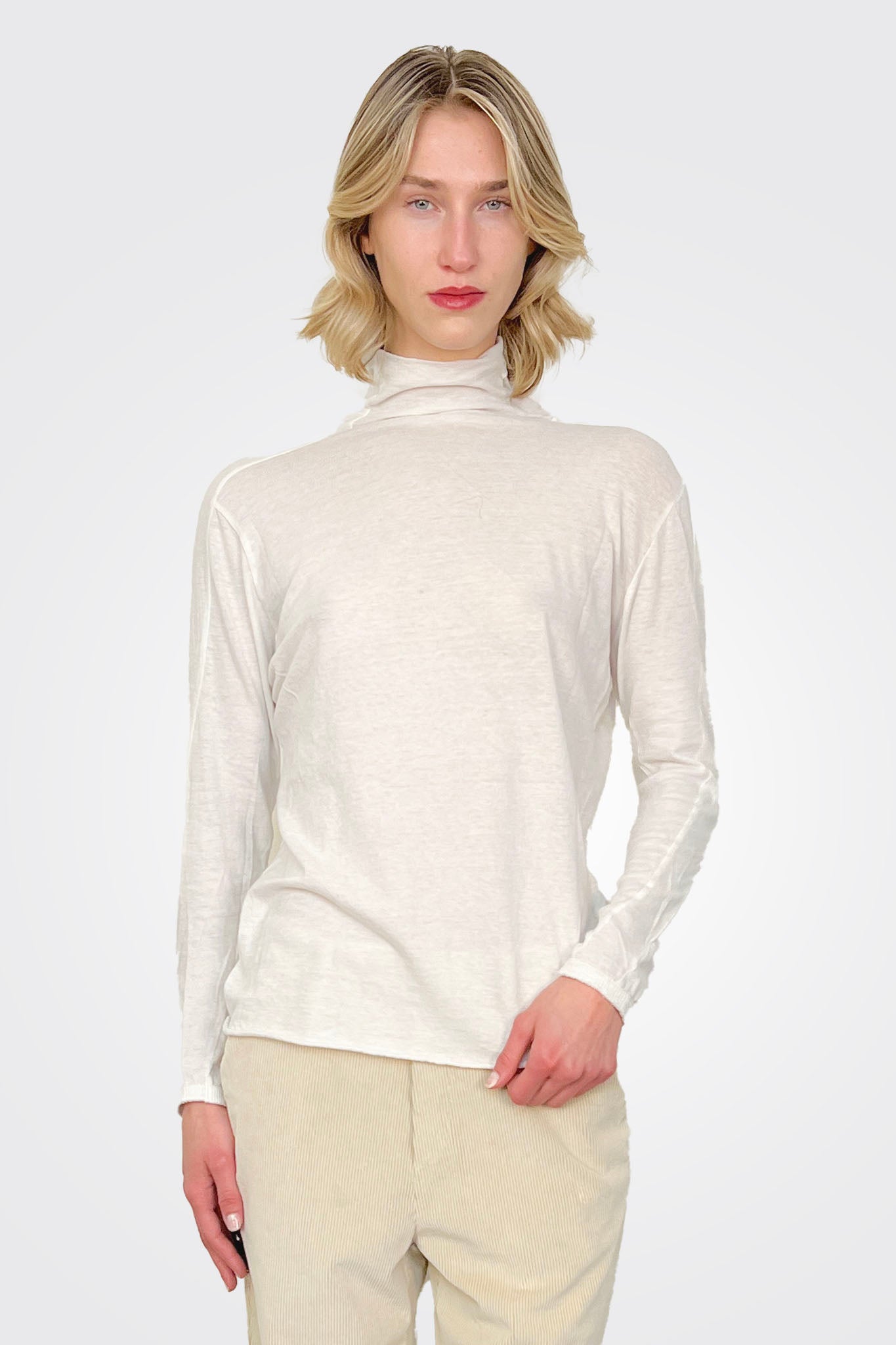 Turtleneck Shirt - Ivory by Pas de Calais | 25 South Boutiques
