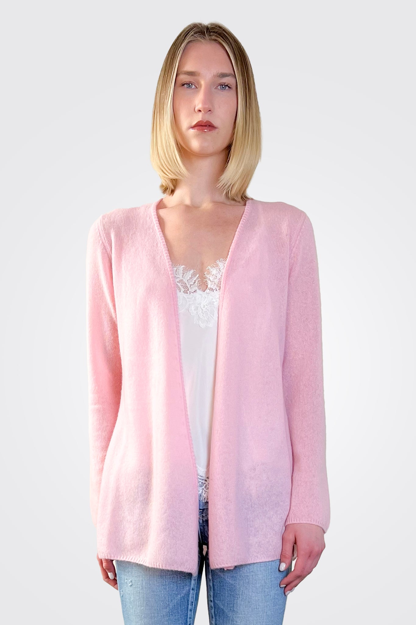 Cashmere Open Duster - Pink Pearl by Minnie Rose | 25 South Boutiques
