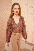 Pauline Blouse - Pomegranate by Ulla Johnson — view 3