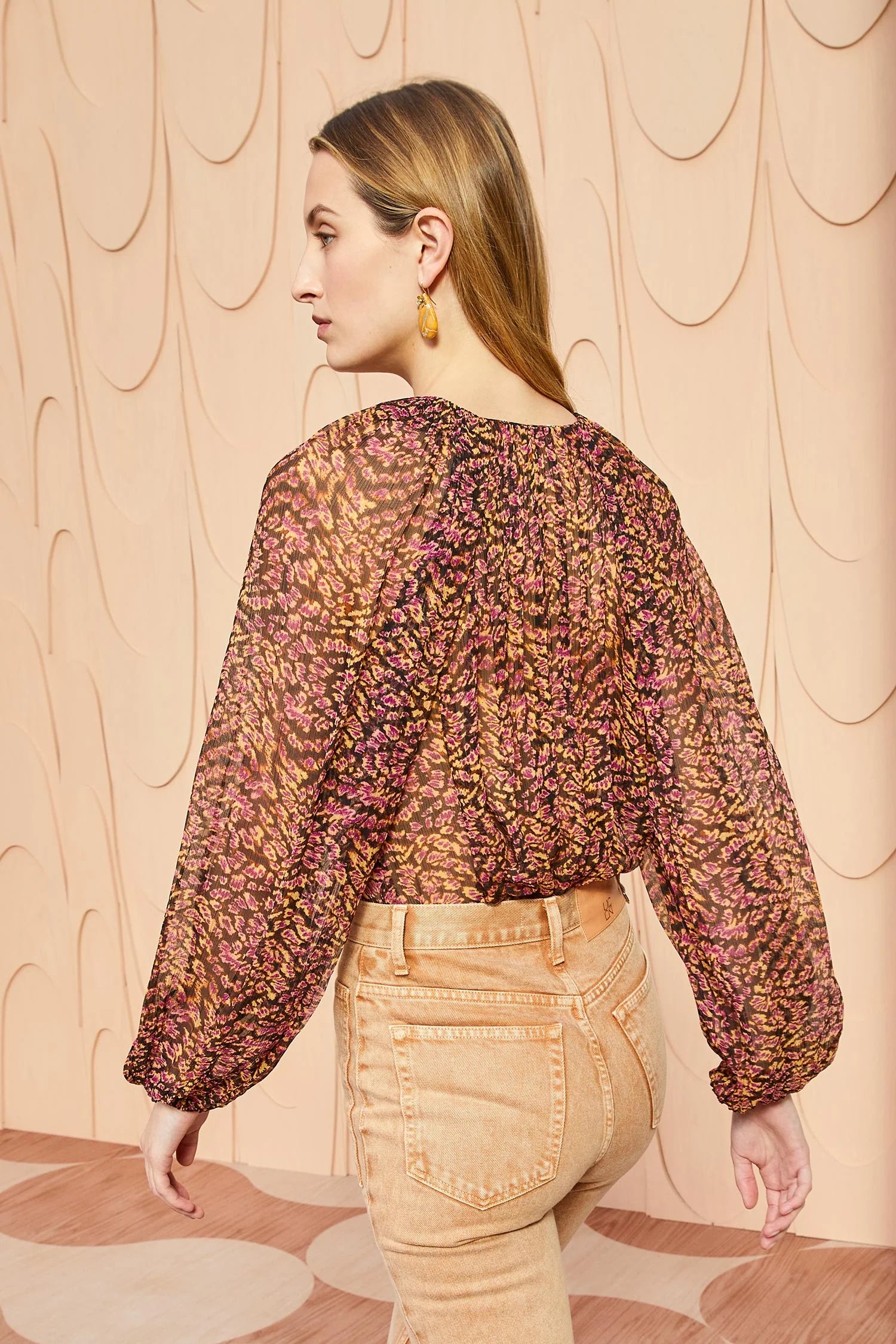 Pauline Blouse - Pomegranate by Ulla Johnson — view 4