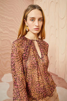 Pauline Blouse - Pomegranate by Ulla Johnson — view 5