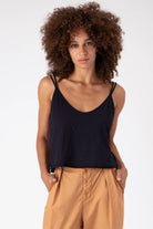 Double Layer Tank - Black by Burning Torch | 25 South Boutiques