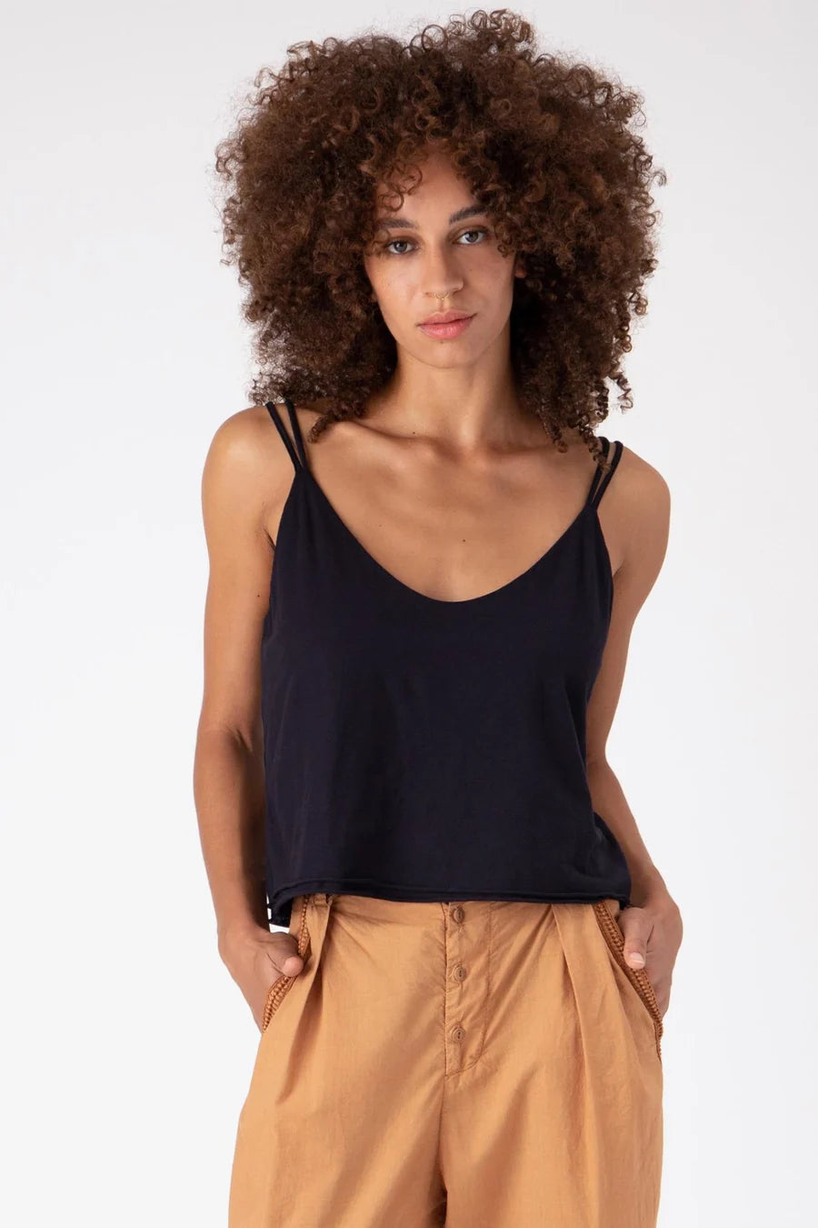 Double Layer Tank - Black by Burning Torch | 25 South Boutiques