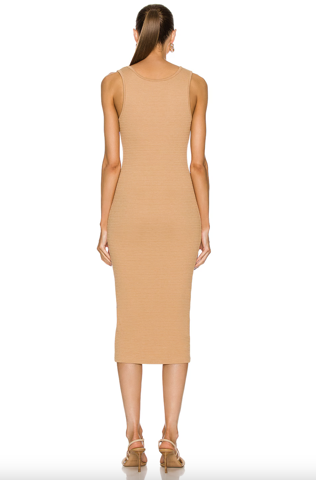 Puckered Knit Dress - Italian Clay by Enza Costa — view 3
