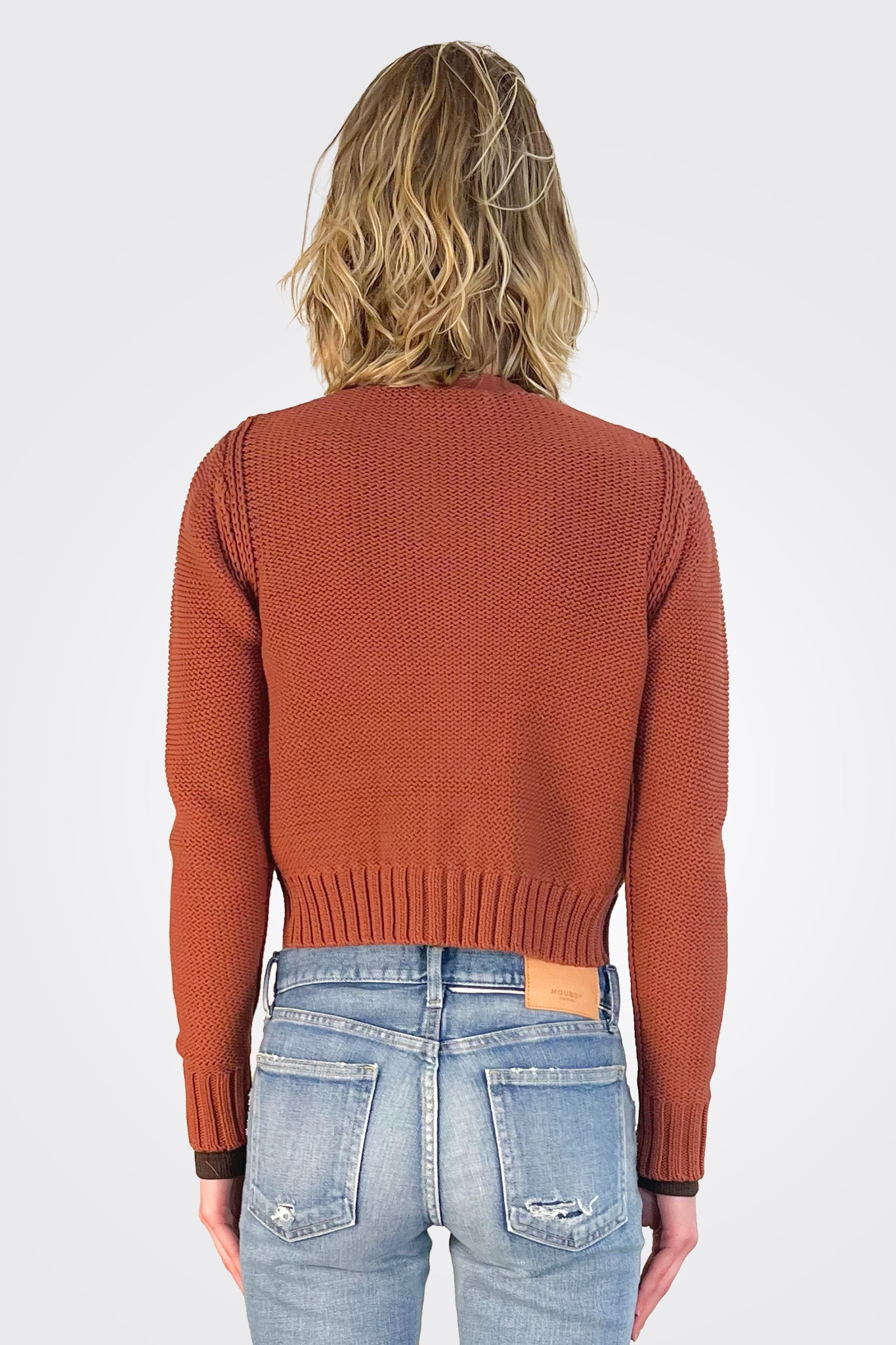 Fran Cropped Cardigan - Pecan by Michael Stars — view 3