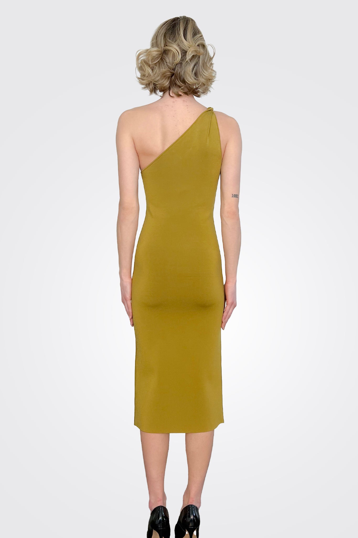 Persephone Dress - Olive by Galvan London — alternate view