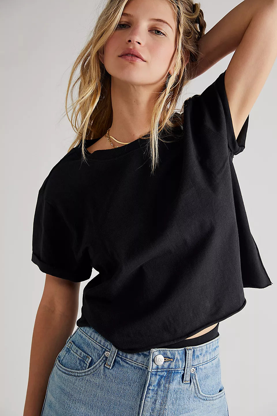 The Perfect Tee - Black by Free People | 25 South Boutiques