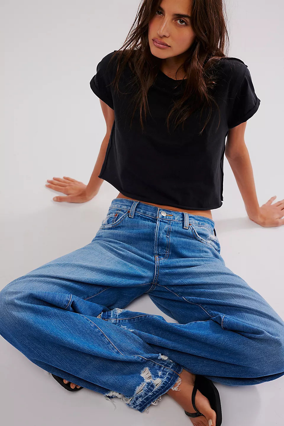 The Perfect Tee - Black by Free People — view 5