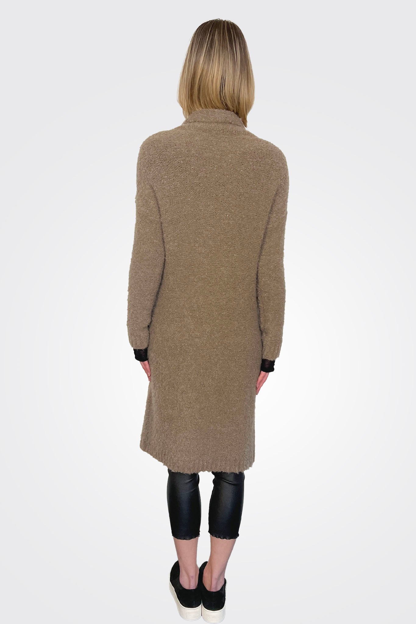Midi Sweater Cardigan - Brown by Peserico — alternate view