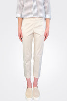 Super-Stretch Cotton Gabardine Trousers - Beige by Peserico — alternate view