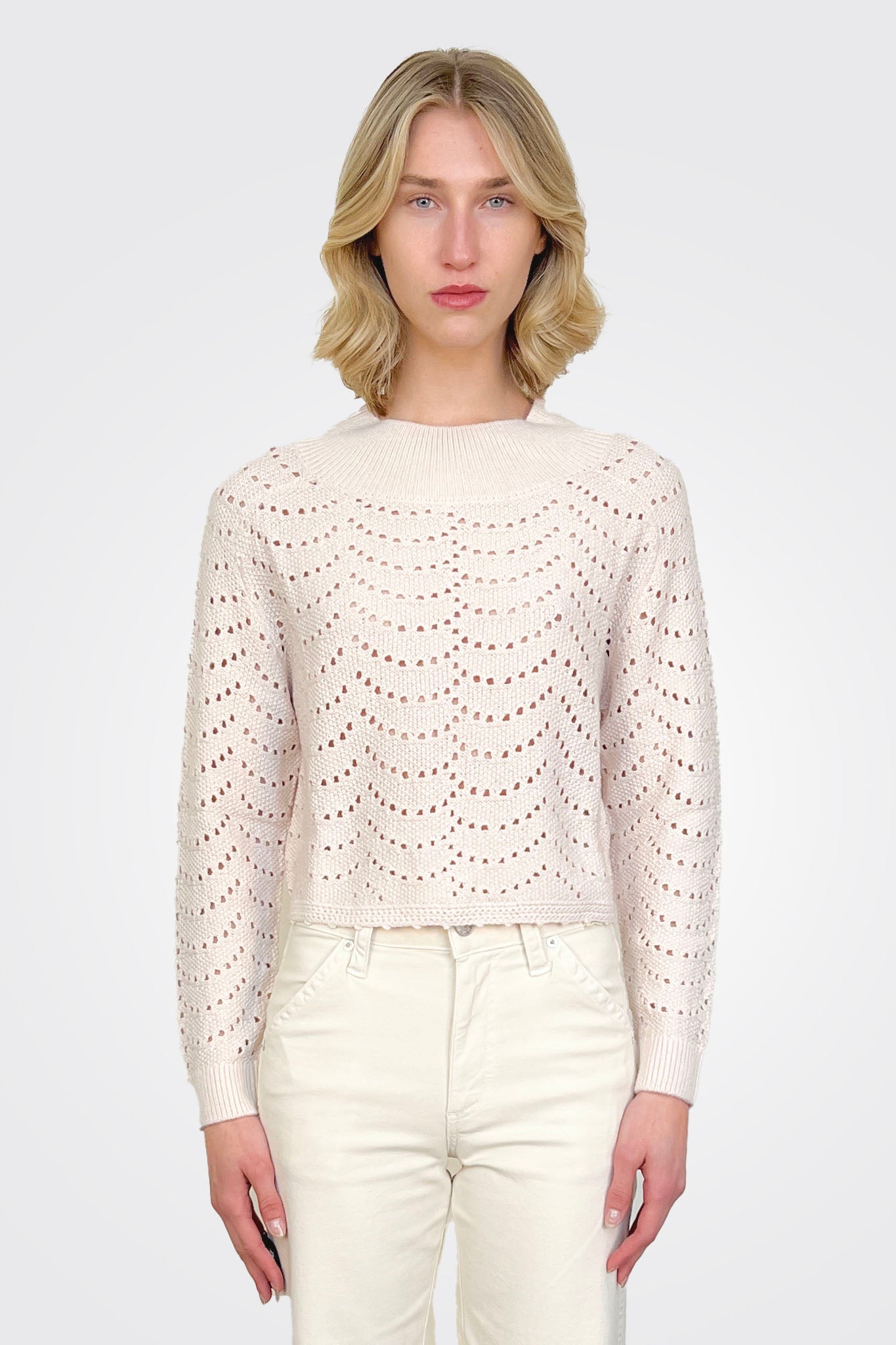 Eyelet Sweater - Petal by SFIZIO | 25 South Boutiques
