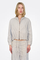 Short Reversible Hooded Jacket - Pearl Grey by Transit Par-Such — alternate view