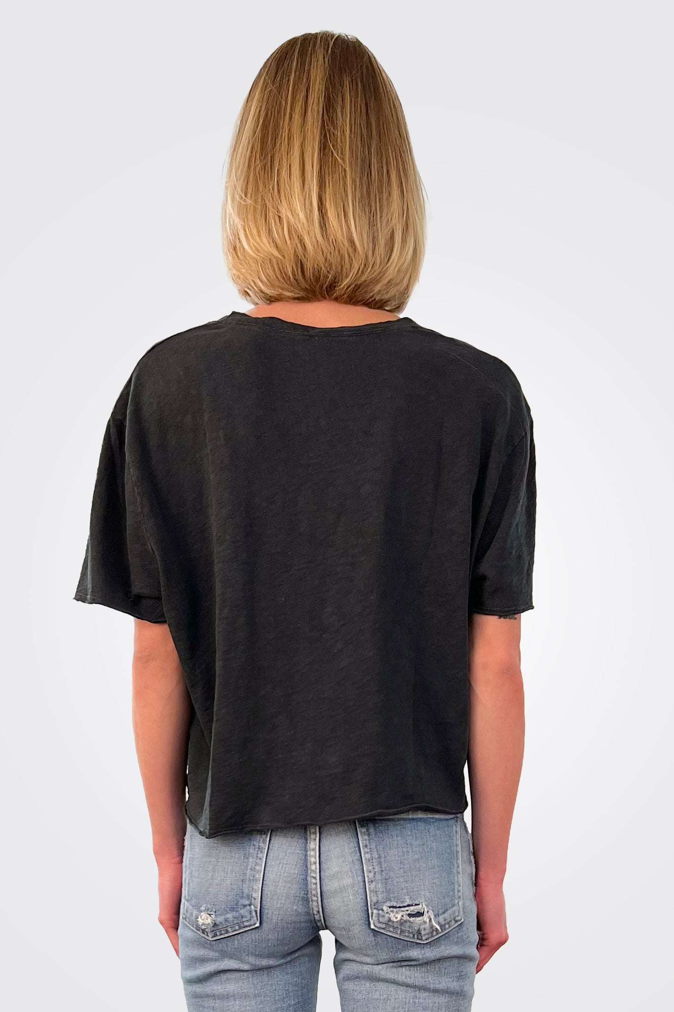 Boxy Short Sleeve Tee - Phantom by HelloNite — alternate view