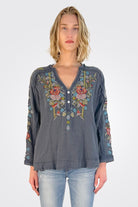 Pia Blouse - Washed Blue by Kyla Seo | 25 South Boutiques