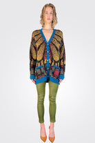 Tricot Knit Cardigan - Royal by Pierre Louise Mascia — view 3