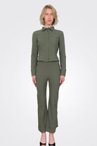 Valencia Tech Patch Pocket Shirt Jacket - Vert by Elaine Kim — view 3