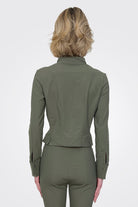 Valencia Tech Patch Pocket Shirt Jacket - Vert by Elaine Kim — alternate view