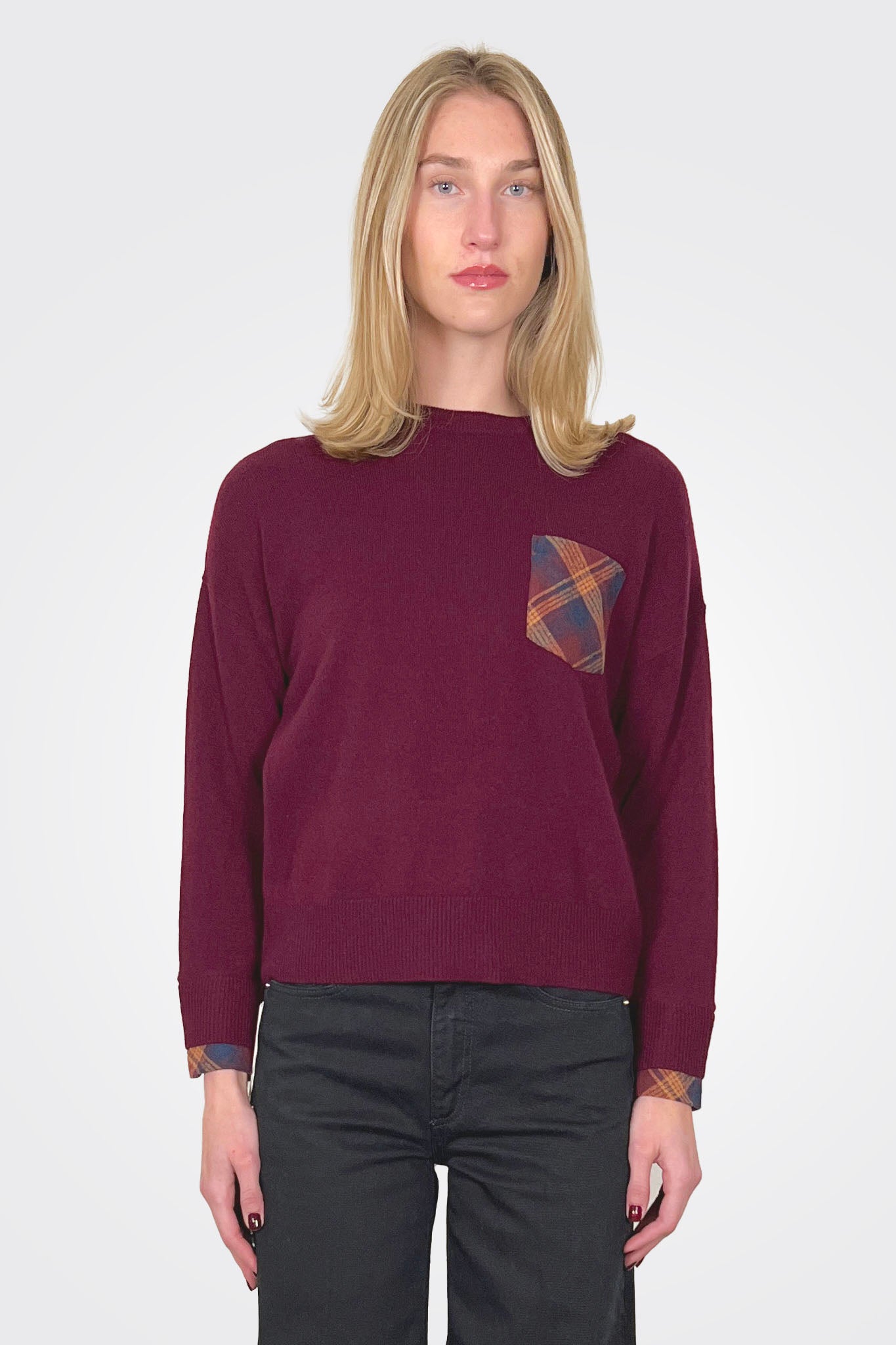 Edie Patch Pocket Sweater - Pinot by 27 Miles | 25 South Boutiques