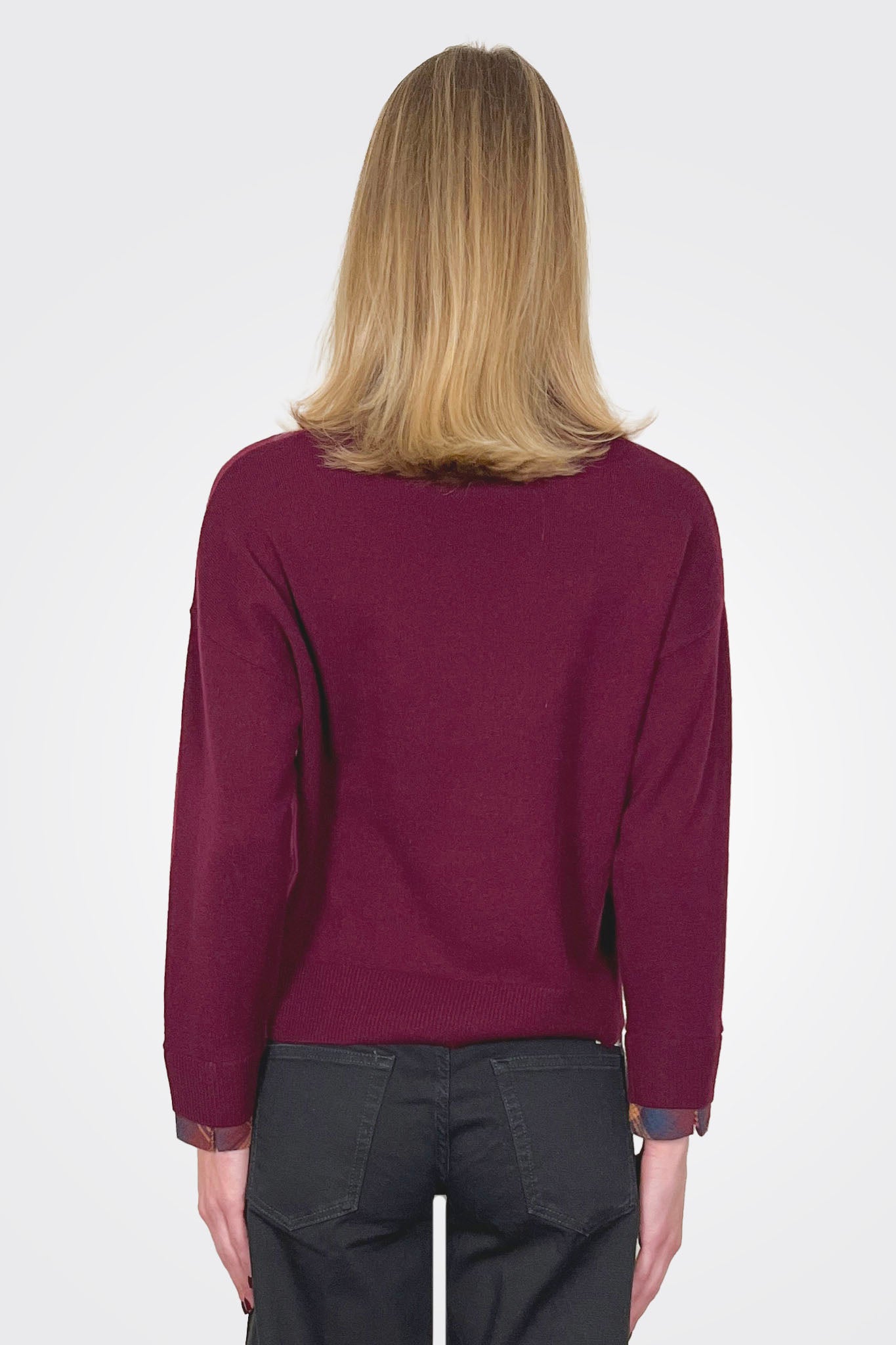 Edie Patch Pocket Sweater - Pinot by 27 Miles — alternate view