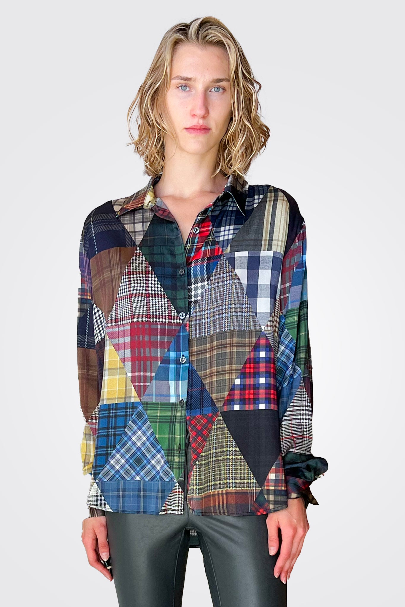 Heather Blouse - Plaid Print by Unbreakable Evolution — alternate view