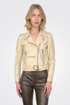 Asym Moto Leather Jacket - Plaster by Giorgio Brato | 25 South Boutiques