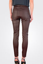 Shely Pants - Plum Burgundy Leather by Bevy Flog — view 3