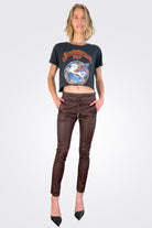 Shely Pants - Plum Burgundy Leather by Bevy Flog | 25 South Boutiques