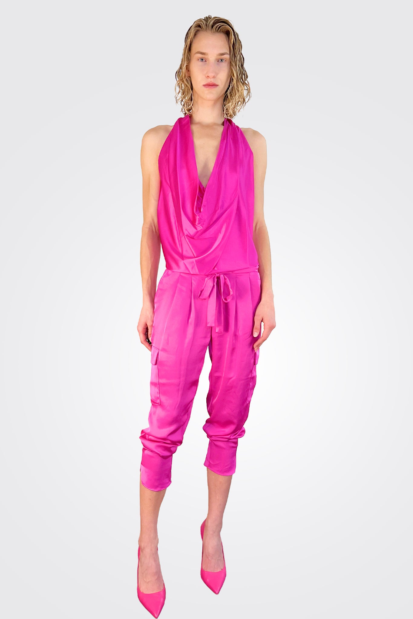 Harriet Halter Tank - Pink by Ramy Brook — view 3
