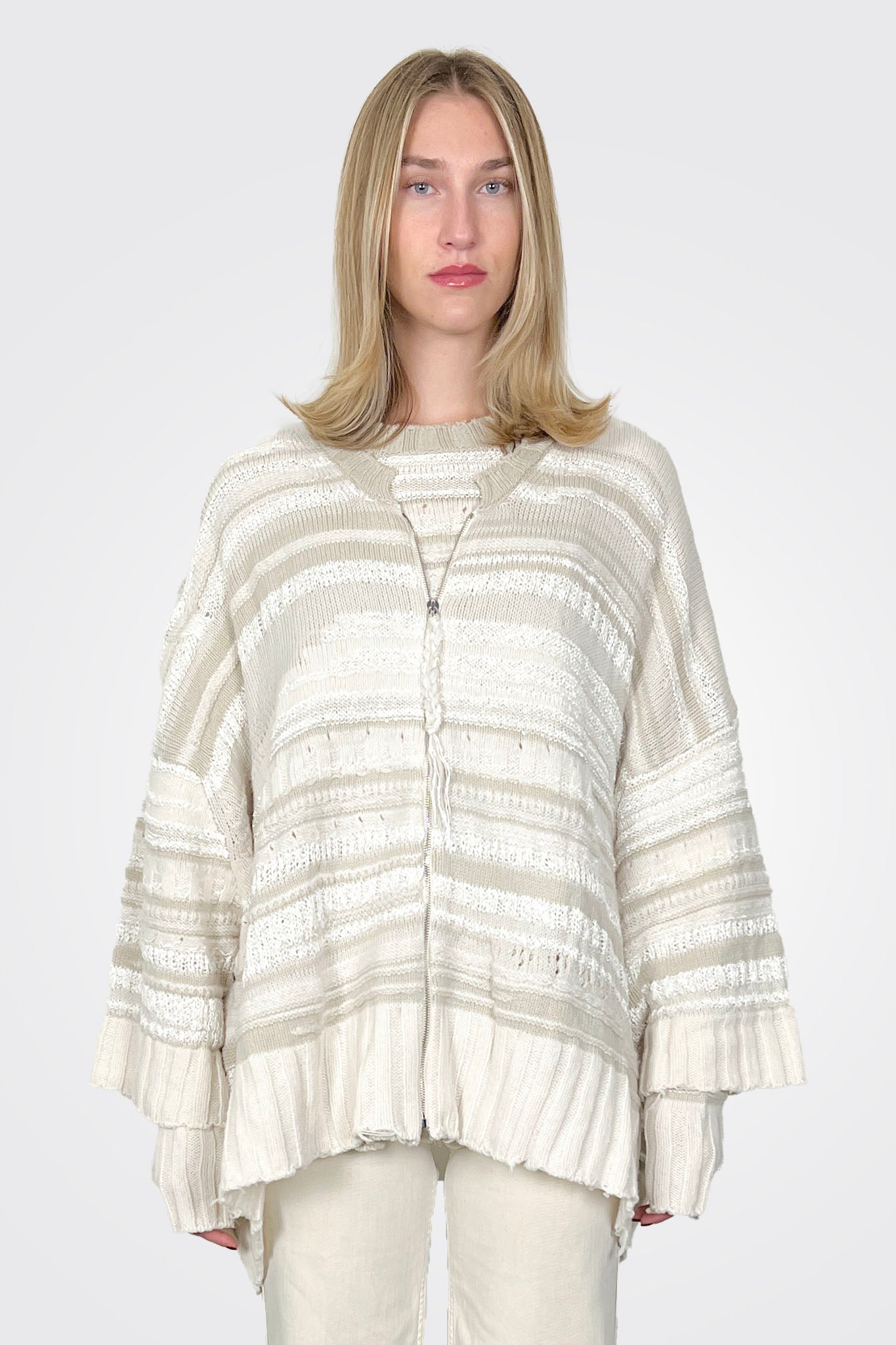 Boxy Maxi Knitted Cardigan - Polar by Serie Numerica — alternate view