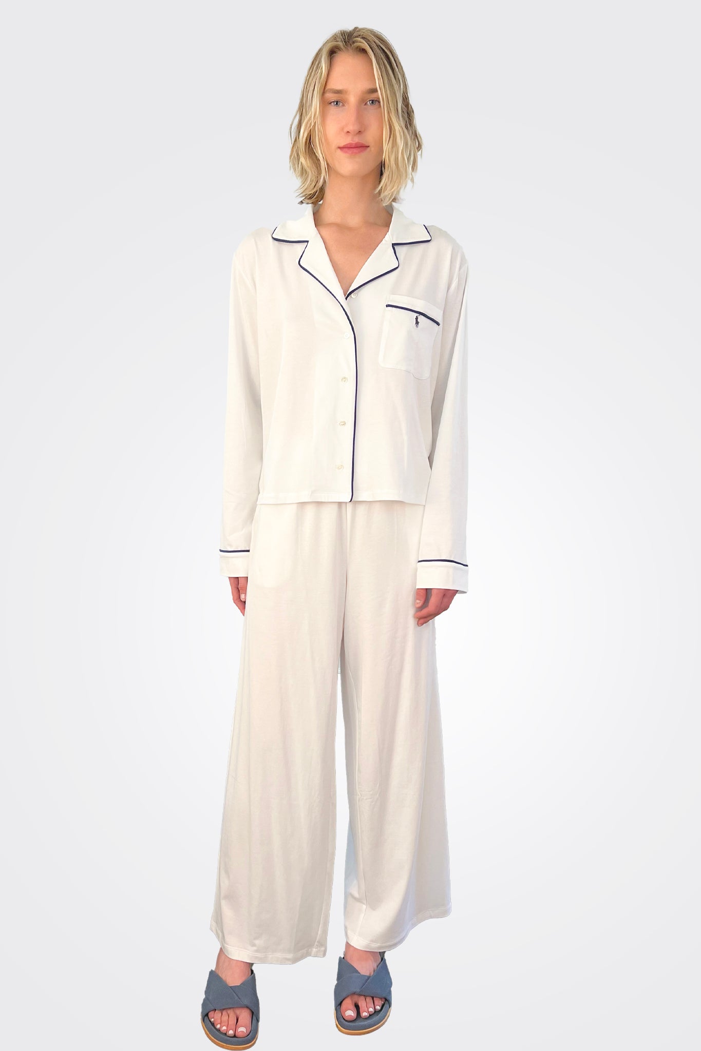 Jersey Pajama Set - White by Polo Ralph Lauren | 25 South Boutiques