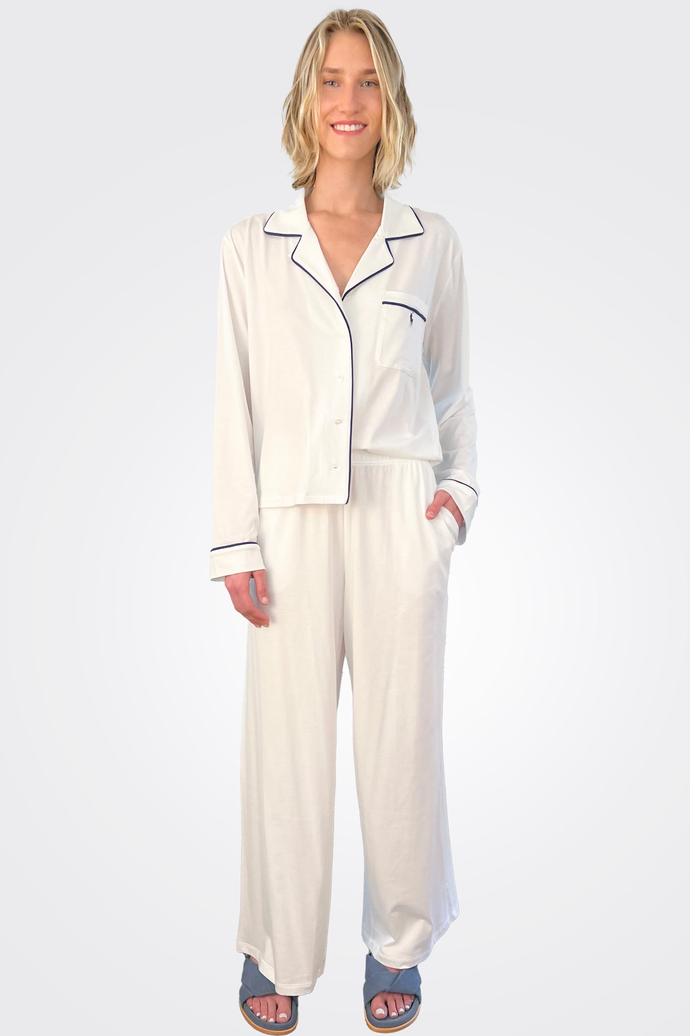 Jersey Pajama Set - White by Polo Ralph Lauren — alternate view