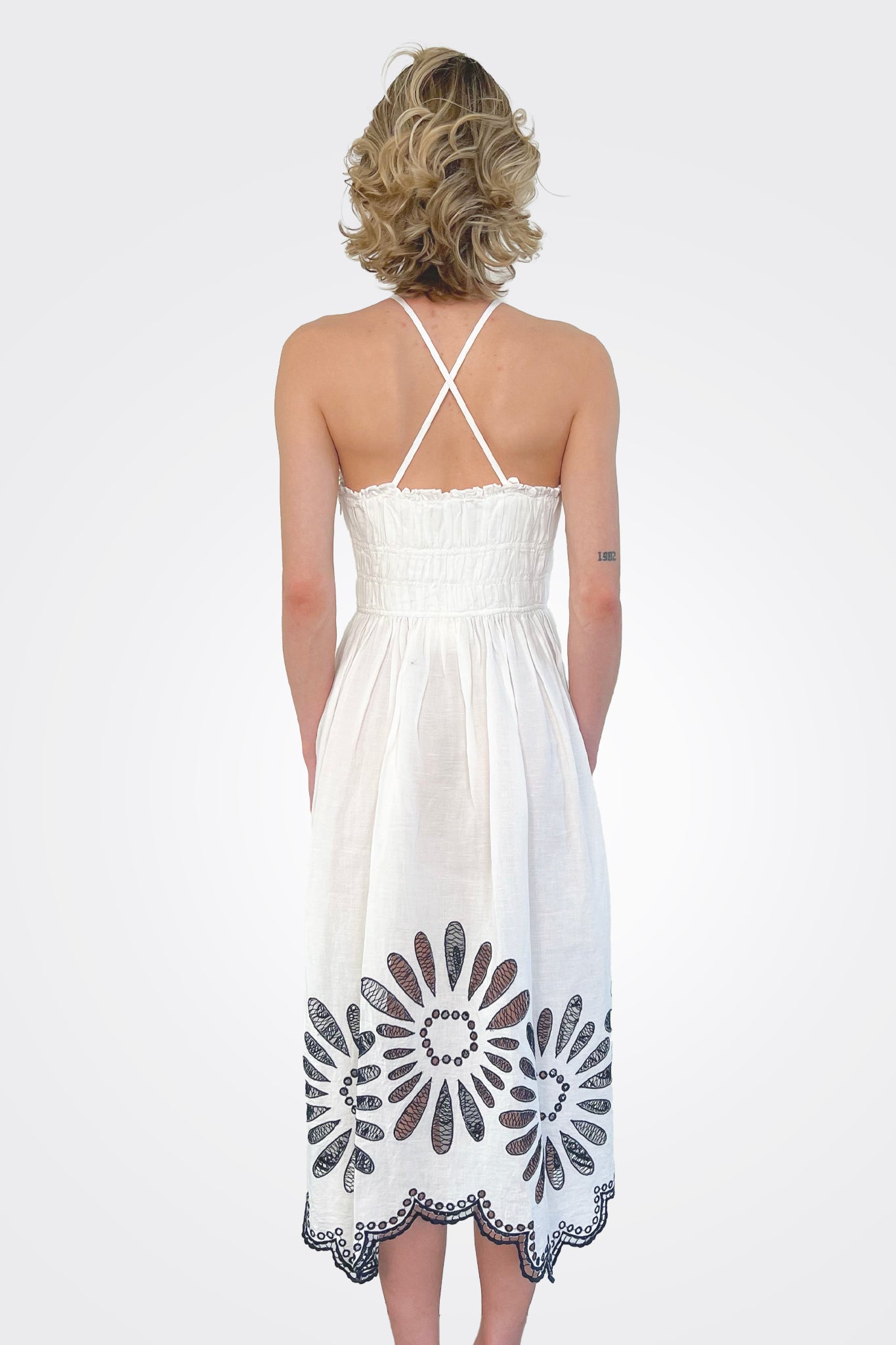 Beatrice Dress - Porcelain by Ulla Johnson — view 3