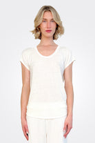 Dolman Scoopneck Tee - Parchment by Bobi | 25 South Boutiques