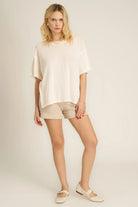 Por Vida Textured Tee - Mother of Pearl by Project Social T — alternate view