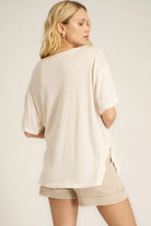 Por Vida Textured Tee - Mother of Pearl by Project Social T — view 4