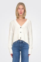 Jac Cropped Knit Cardigan - Pure Snow by Wooden Ships | 25 South Boutiques