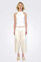 Rib Halter Sunburst Straps - White by Autumn Cashmere — view 3