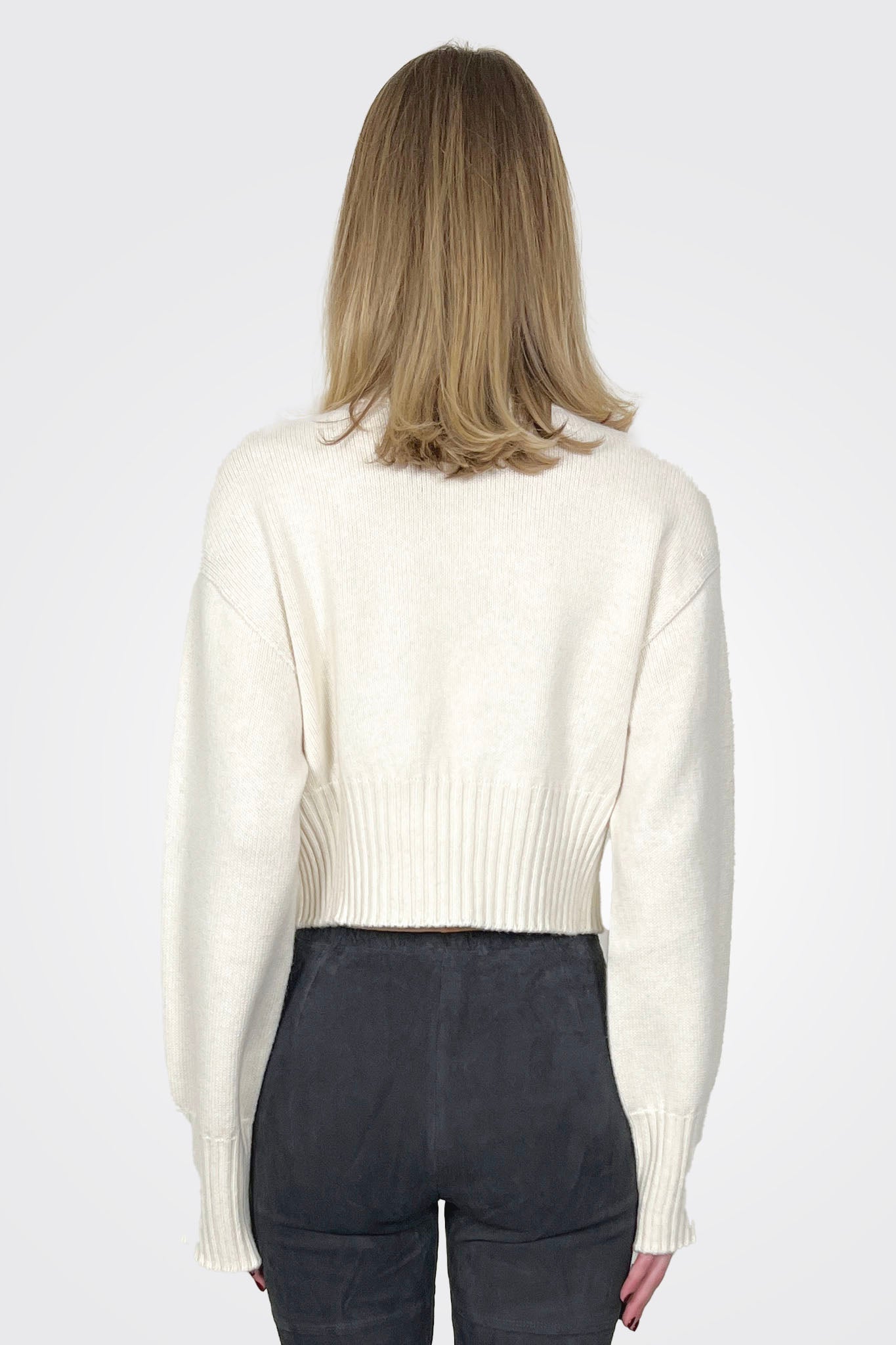 Crop Crew Sweater - Pumice by Liviana Conti — alternate view