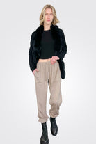 Tie Waist Trouser - Khaki by Purotatto | 25 South Boutiques